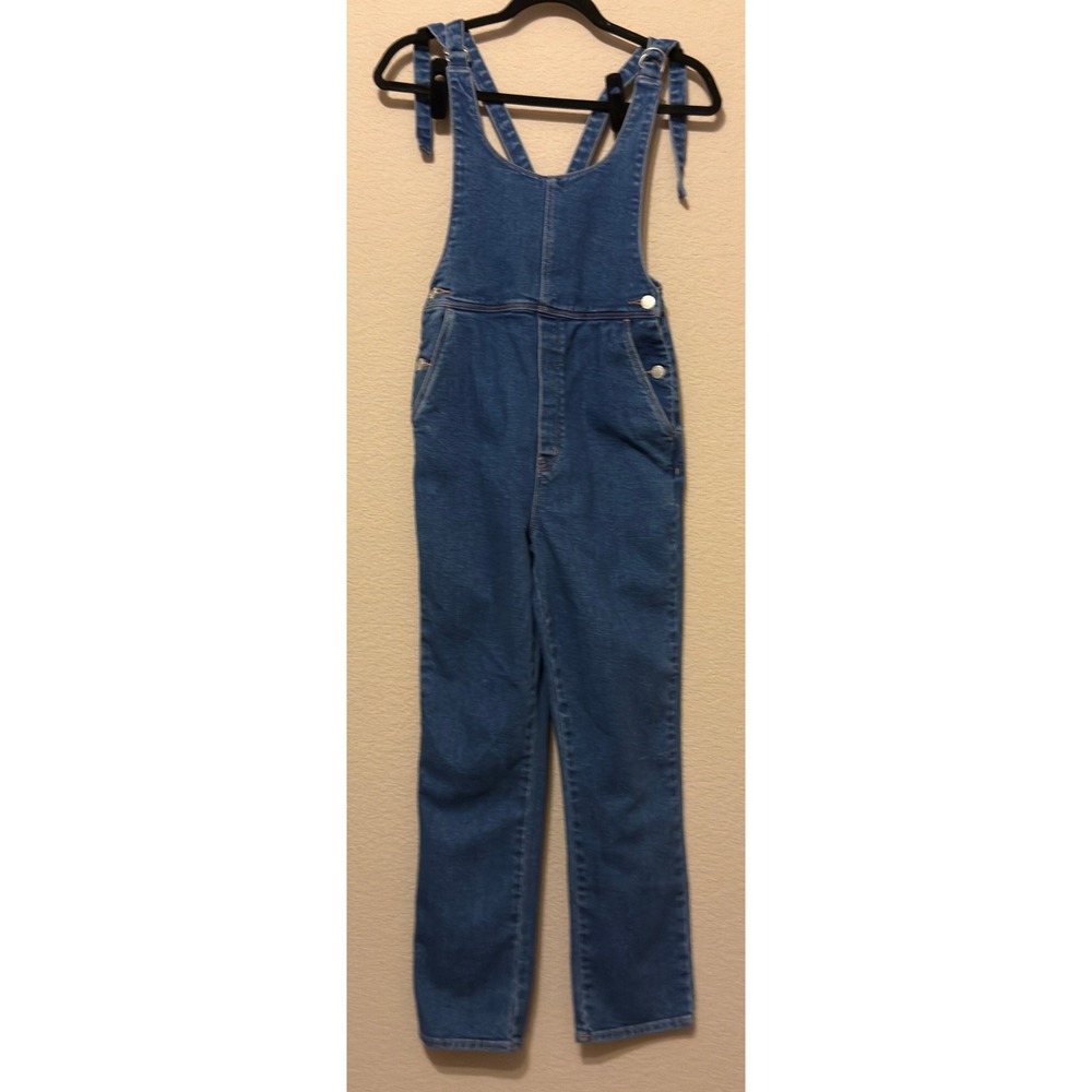 Rollas Denim Overalls Blue Straight Leg D-Ring Straps Size 27/9R Bibs coveralls